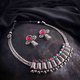 Oxidised Deligate Necklace