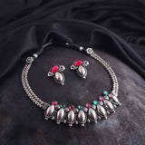 Oxidised Deligate Necklace