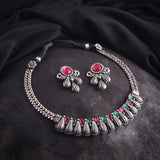 Oxidised Deligate Necklace