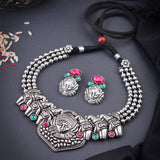 Oxidised Durga Maa Boll Chian Necklace