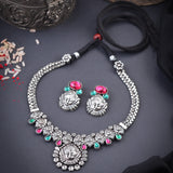 Oxidised Durga Maa Deligate Necklace