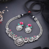 Oxidised Durga Maa Deligate Necklace