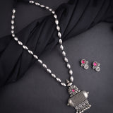 Kolhapuri Single Layer Pendant Bormala Long Necklace