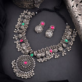 Oxidized Kolhapuri Short saaz Necklace