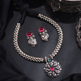 Kolhapuri Oxidised Thushi Necklace