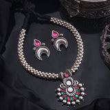 Kolhapuri Oxidised Thushi Necklace