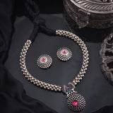 Kolhapuri Oxidised Thushi Necklace