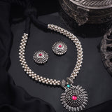 Kolhapuri Oxidised Thushi Necklace