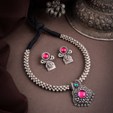 Kolhapuri Oxidised Thushi Necklace