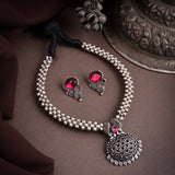 Kolhapuri Oxidised Thushi Necklace