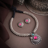 Kolhapuri Oxidised Thushi Necklace