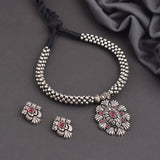 Kolhapuri Oxidised Thushi Necklace