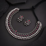 Oxidized Kolhapuri Peocock Wajratika Traditional Necklace