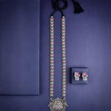 Oxidised Temple Long Necklace