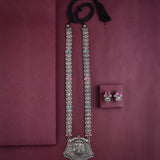 Oxidised Temple Long Necklace