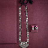 Oxidised Temple Long Necklace