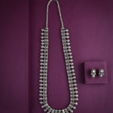 Oxidised Temple Long Necklace