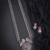Oxidised Temple Long Necklace