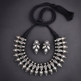 Oxidised kolhapuri Charmps Thread Necklace