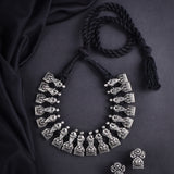 Oxidised kolhapuri Charmps Thread Necklace
