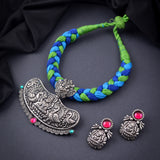 Oxidised Laxmi MIX Thread Necklace