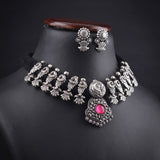 Oxidised Black Thread Necklace