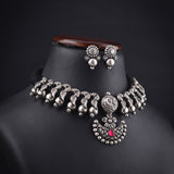 Oxidised Black Thread Necklace