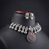 Oxidised Black Thread Necklace