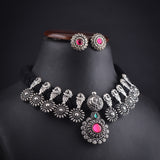 Oxidised Black Thread Necklace