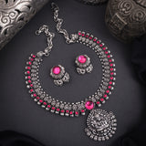 Oxidised Temple Necklace