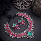 Oxidised Temple Necklace