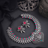 Oxidised Laxmi Temple Necklace