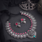 Oxidised Temple Necklace