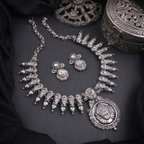 Oxidised Durga Temple Necklace