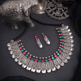 Oxidised Shri Balaji Temple Necklace