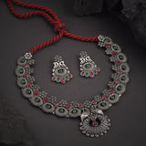Oxidised Temple Necklace