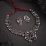 Oxidised Laxmi Temple Necklace