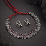 Oxidised Temple Necklace