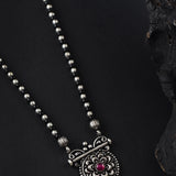 Oxidised Handmade Flower Deign Mangalsutra