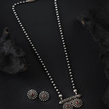 Oxidised Two Pendant Single layer Mangalsutra
