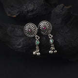Oxidised Two Layer Long Stone Mangalsutra