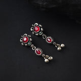 Oxidised Two Layer Stone Long Mangalsutra