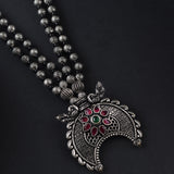 Oxidised Two Layer Long Necklace