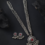 Oxidised Kolhapuri Jundlepot Layred Necklace