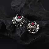 Ethnic Oxidised Kolhapuri Chand Ghungroo Necklace set
