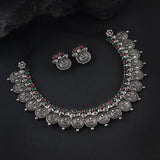 Oxidised Kolhapuri Laxmi Coin Necklace