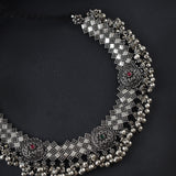 Oxidised Ghungroo Stone pendant Necklace
