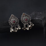 Oxidised Ghungroo Stone pendant Necklace