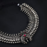Oxidised Kolhapuri Chand Pendant Wajratika Necklace