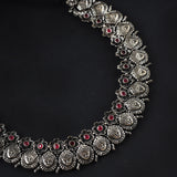 Oxidised Durga Stone Necklace